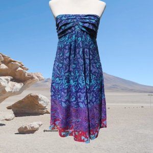 Adrianna Papell Dress Size 6 Strapless Ombre Lightweight